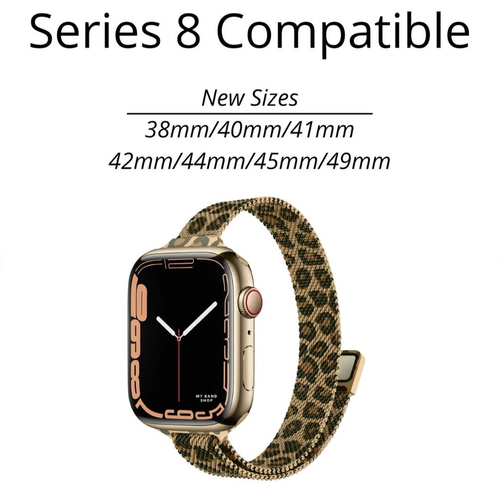 Slim Apple Watch Band in Stainless Steel Magnet Design - Picture 4 of 6